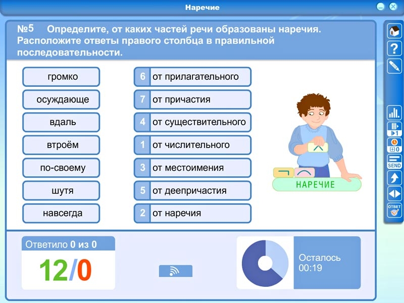 Интерактивные тесты. Русский